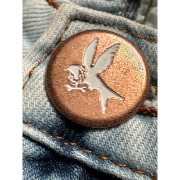 One by One Teaspoon anarchy Eagles Slouchy Jeans drop crotch light blue\ 26 new - Picture 8 of 15